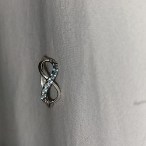 Aquamarine Infinity Ring